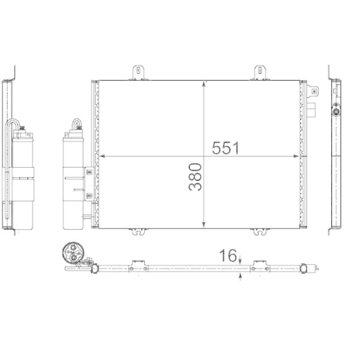 MAHLE Kondensator, Klimaanlage BEHR AC 221 000S