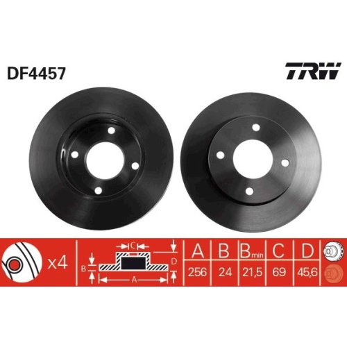 TRW Bremsscheibe DF4457