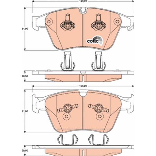 TRW Bremsbelagsatz, Scheibenbremse COTEC GDB1794