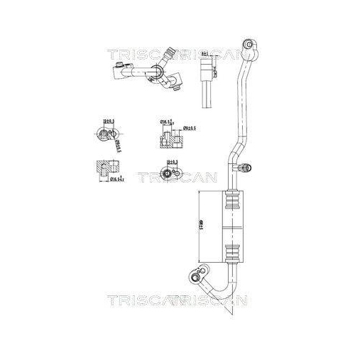 TRISCAN Hochdruck-/Niederdruckleitung, Klimaanlage 9010 29109