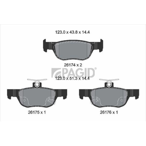 PAGID Bremsbelagsatz, Scheibenbremse T2856N