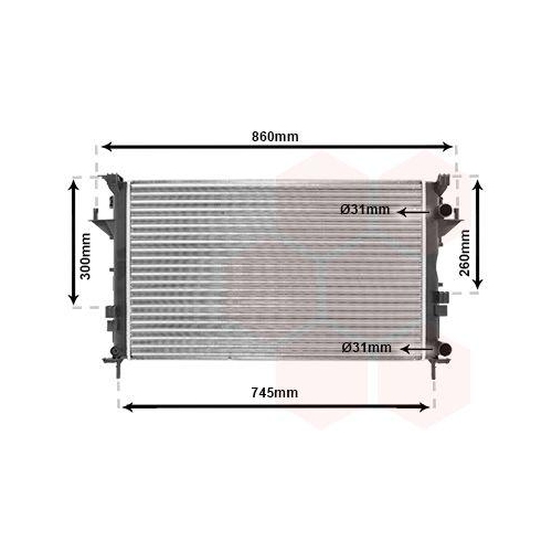 VAN WEZEL K&uuml;hler, Motork&uuml;hlung 43002290