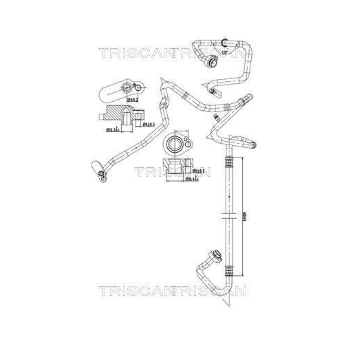 TRISCAN Hochdruck-/Niederdruckleitung, Klimaanlage 9010 29054