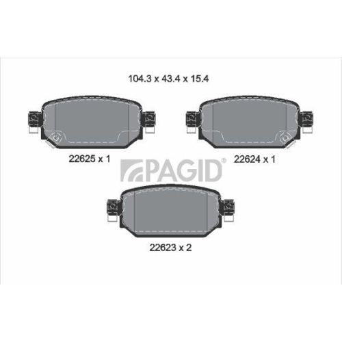 PAGID Bremsbelagsatz, Scheibenbremse T2771N