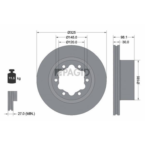 PAGID Bremsscheibe 56058NC