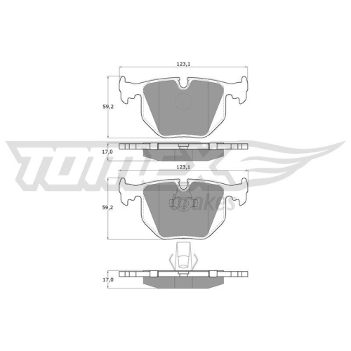 TOMEX Brakes Bremsbelagsatz, Scheibenbremse TX 13-19