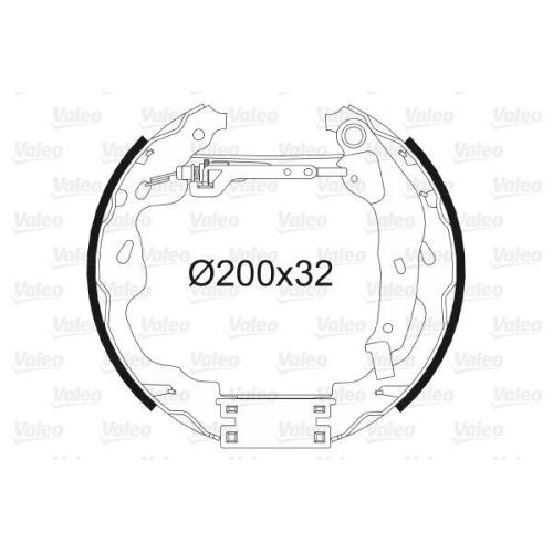 VALEO Bremsbackensatz 554848