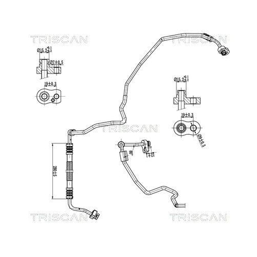 TRISCAN Hochdruck-/Niederdruckleitung, Klimaanlage 9010 29052