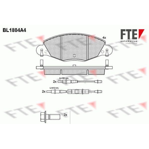 FTE Bremsbelagsatz, Scheibenbremse 9010379