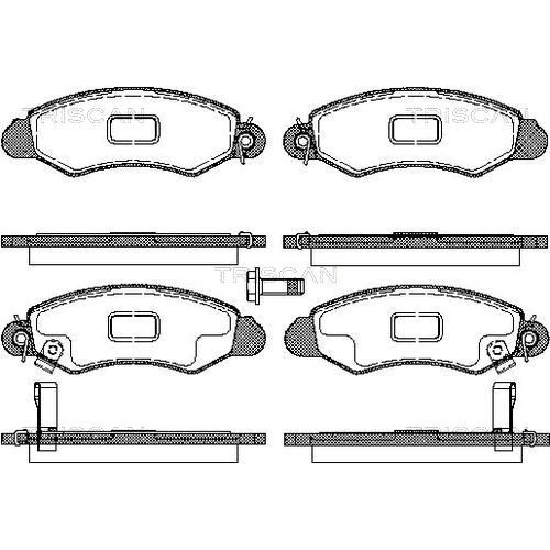 TRISCAN Bremsbelagsatz, Scheibenbremse 8110 69008