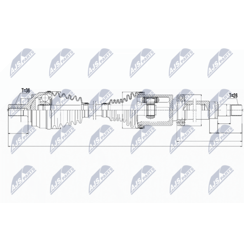 NTY Antriebswelle NPW-VV-065