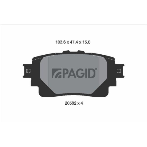 PAGID Bremsbelagsatz, Scheibenbremse T2857N