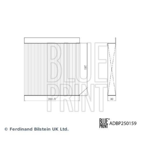 BLUE PRINT Filter, Innenraumluft ADBP250159