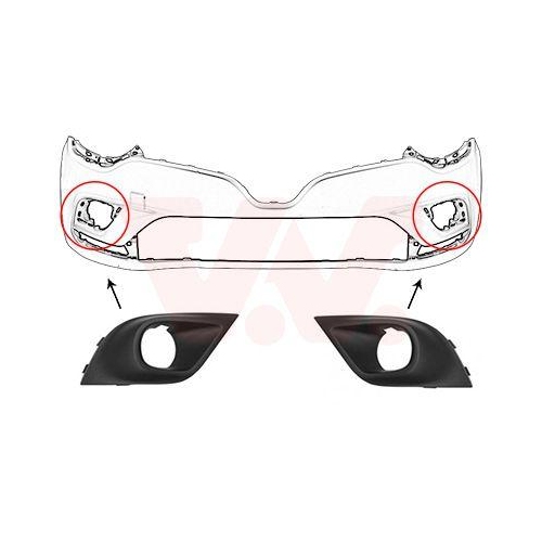 VAN WEZEL L&uuml;ftungsgitter, Sto&szlig;f&auml;nger ** Equipart ** 4420598