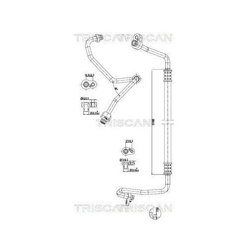 TRISCAN Hochdruck-/Niederdruckleitung, Klimaanlage 9010 29074