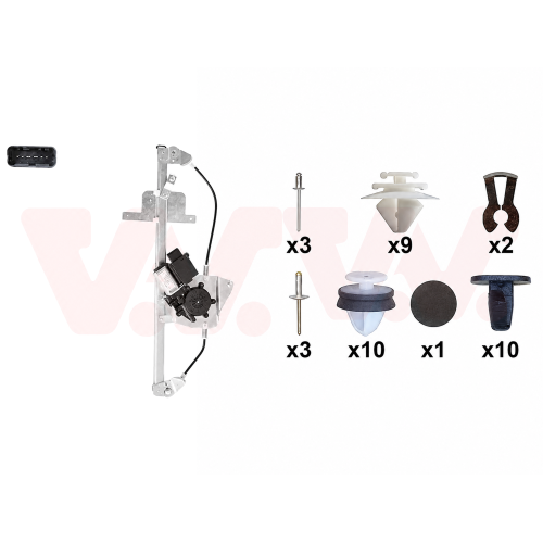 VAN WEZEL Fensterheber + Einbausatz, T&uuml;r 0905264+0905799