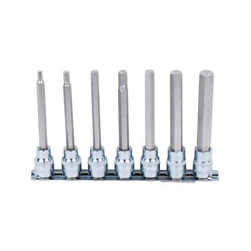 3/8 Zoll CHROMEplus Bit-Stecknuss-Satz Innensechskant 7-tlg 4-12mm,lang KS TOOLS