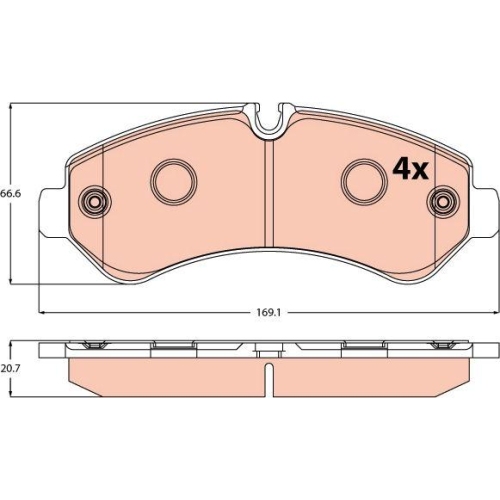 TRW Bremsbelagsatz, Scheibenbremse