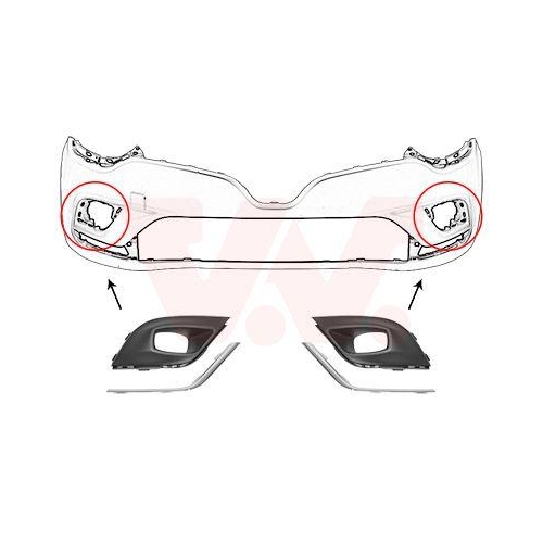 VAN WEZEL L&uuml;ftungsgitter, Sto&szlig;f&auml;nger ** Equipart ** 4420599