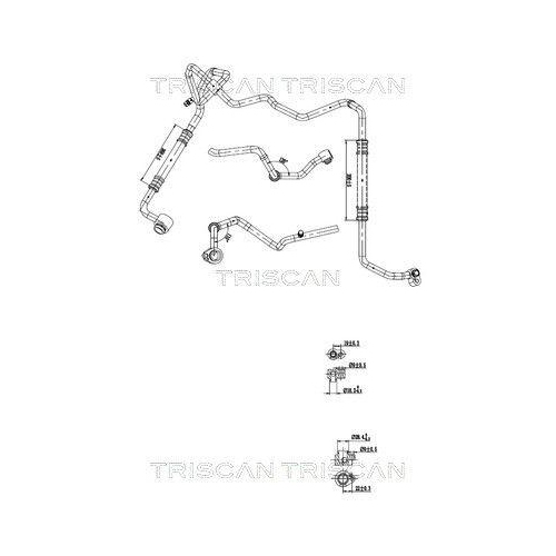 TRISCAN Hochdruck-/Niederdruckleitung, Klimaanlage 9010 29060
