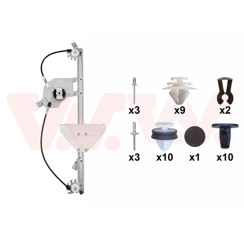VAN WEZEL Fensterheber + Einbausatz, T&uuml;r 0905261+0905799