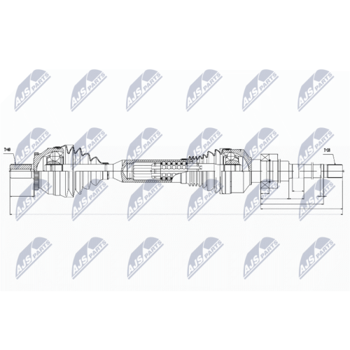 NTY Antriebswelle NPW-VV-064