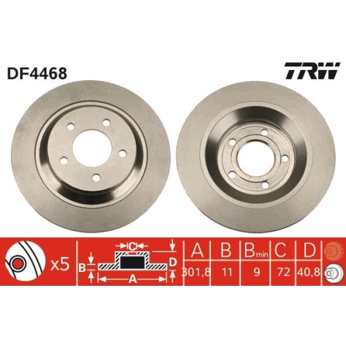 TRW Bremsscheibe DF4468