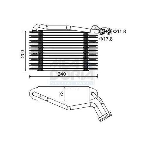 MEAT & DORIA Verdampfer, Klimaanlage 997008