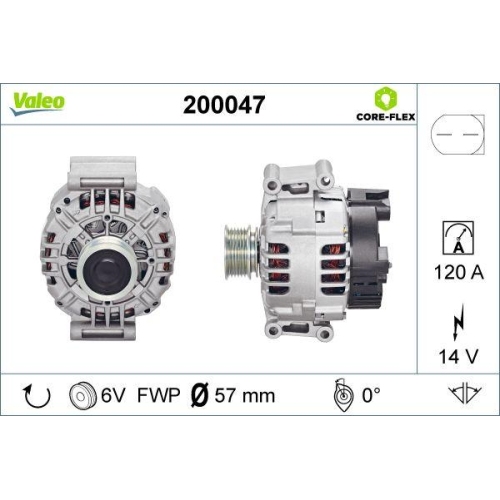 VALEO Generator VALEO CORE-FLEX 200047