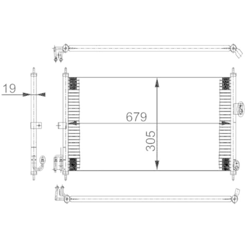 MAHLE Kondensator, Klimaanlage BEHR AC 252 000S