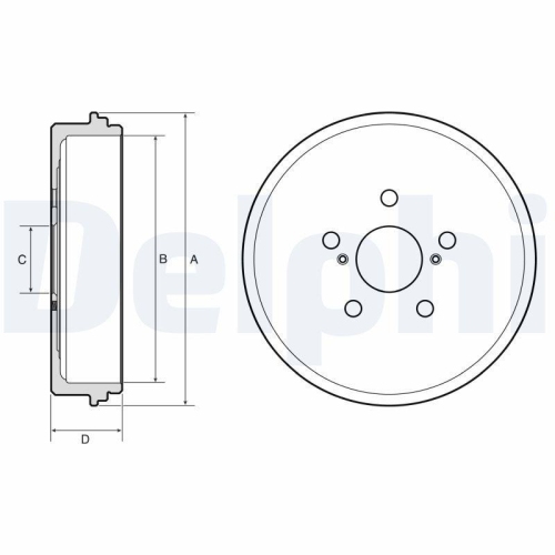 DELPHI Bremstrommel BF654