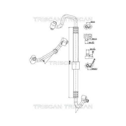 TRISCAN Hochdruck-/Niederdruckleitung, Klimaanlage 9010 29081