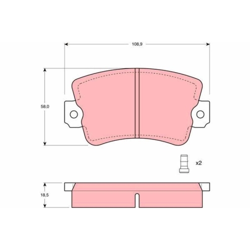 TRW Bremsbelagsatz, Scheibenbremse GDB243