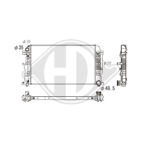 DIEDERICHS Kühler, Motorkühlung DIEDERICHS Climate DCM2419