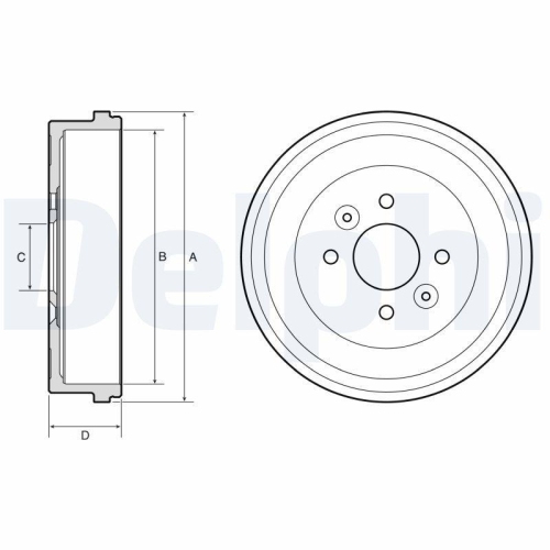 DELPHI Bremstrommel BF658