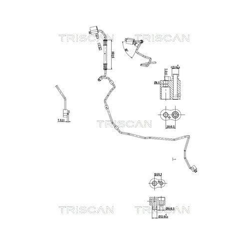 TRISCAN Hochdruck-/Niederdruckleitung, Klimaanlage 9010 29122