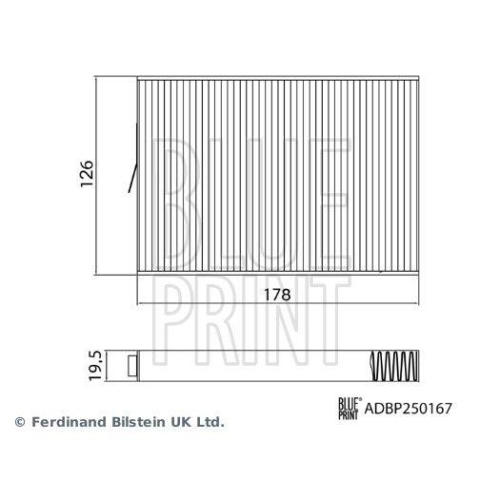 BLUE PRINT Filter, Innenraumluft ADBP250167