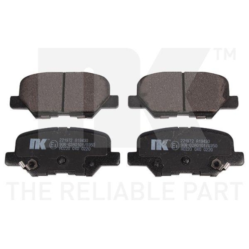 NK Bremsbelagsatz, Scheibenbremse 221972