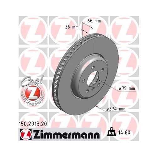 ZIMMERMANN Bremsscheibe COAT Z 150.2913.20