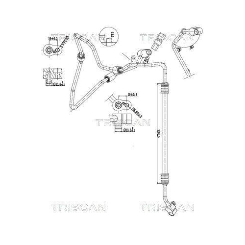 TRISCAN Hochdruck-/Niederdruckleitung, Klimaanlage 9010 29043