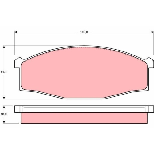 TRW Bremsbelagsatz, Scheibenbremse GDB3117