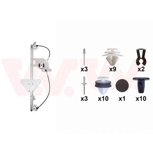 VAN WEZEL Fensterheber + Einbausatz, T&uuml;r 0905262+0905799