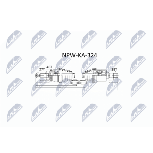 NTY Antriebswelle NPW-KA-324