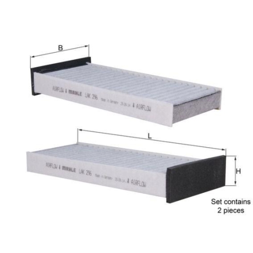 MAHLE Filter, Innenraumluft LAK 296/S