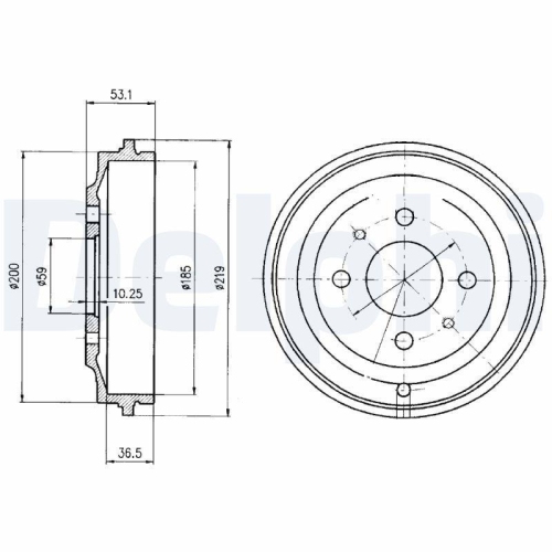 DELPHI Bremstrommel BF389