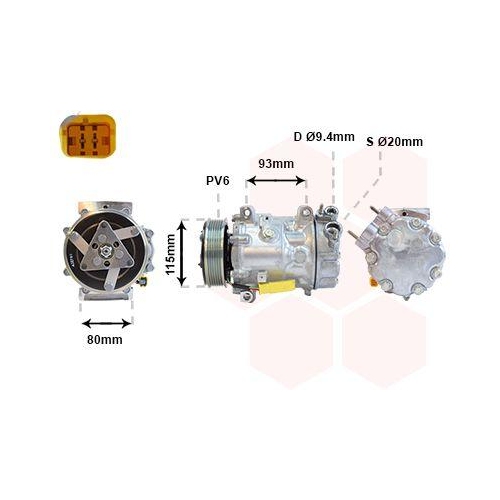 VAN WEZEL Kompressor, Klimaanlage