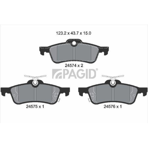 PAGID Bremsbelagsatz, Scheibenbremse T1716N