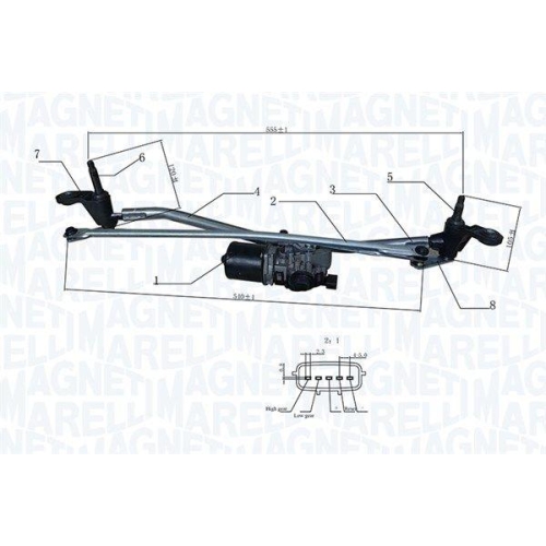 MAGNETI MARELLI Scheibenreinigungsanlage 064351758010