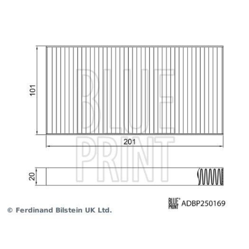 BLUE PRINT Filter, Innenraumluft ADBP250169