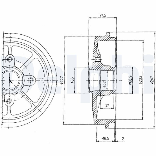DELPHI Bremstrommel BF392
